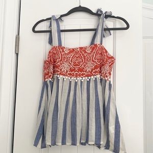 New with tags THML tank with shoulder ties